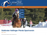 haflinger-pferdesportverein.com Webseite Vorschau
