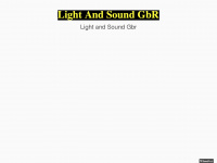 light-and-sound-gbr.de Webseite Vorschau