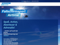 fallschirmspringen-airtime.de Webseite Vorschau