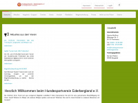 hundesportverein-ederbergland.de Webseite Vorschau