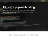 phpwebhosting.com Webseite Vorschau