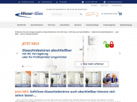 weser-glas.de Webseite Vorschau