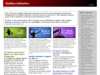 halifaxinitiative.org Webseite Vorschau