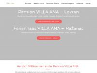 pension-villa-ana.de Webseite Vorschau