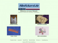 albstickerei.de Webseite Vorschau