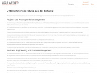lege-artis-consulting.ch Webseite Vorschau