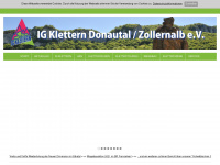 ig-klettern-donautal.de Webseite Vorschau