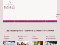 bestattungshaus-haller.de Webseite Vorschau