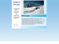 taufererahrntal.com Webseite Vorschau