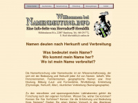 namendeutung.info Webseite Vorschau
