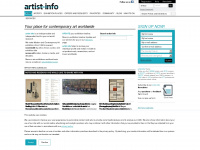 artist-info.com Webseite Vorschau