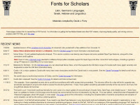 scholarsfonts.net Webseite Vorschau