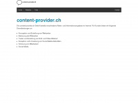 content-provider.ch Webseite Vorschau