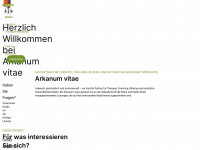 arkanum-vitae.ch Webseite Vorschau