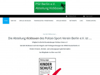 kickboxen-psv-berlin.de Webseite Vorschau
