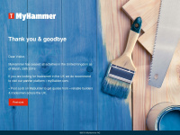 myhammer.co.uk Webseite Vorschau