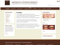 amfidental.hu Webseite Vorschau