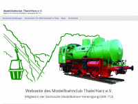 modellbahnclub-thale.de Webseite Vorschau