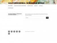 kulturdenkmal-wimsener-muehle.de Webseite Vorschau