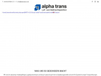 alphatrans.de Webseite Vorschau