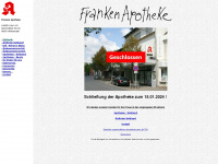 franken-apotheke.de Webseite Vorschau