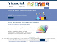 hanschur-druck.de Webseite Vorschau
