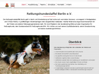rettungshunde-berlin.de Webseite Vorschau