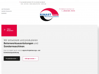 kinast-maschinen.com Webseite Vorschau