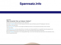 spannsatz.info Webseite Vorschau