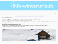 info-winterurlaub.de Webseite Vorschau