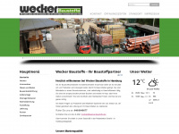 wecker-baustoffe.de Webseite Vorschau