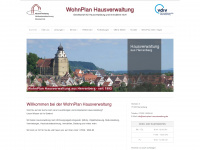 wohnplan-hausverwaltung.de Webseite Vorschau