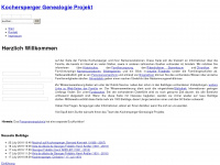 kochersperger-genealogie.de Webseite Vorschau