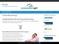 vorsorge.net Webseite Vorschau