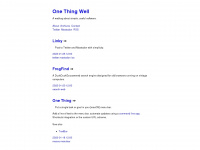 onethingwell.org Webseite Vorschau