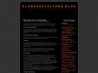 klanggestaltung.wordpress.com Webseite Vorschau
