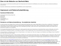 berthold-metz.de Webseite Vorschau