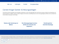 krueger-heizung-sanitaer.de Webseite Vorschau