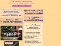 cactusexplorers.org.uk Webseite Vorschau