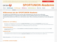sportunion-akademie.at Webseite Vorschau