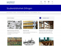 studienbibliothek-dillingen.de Webseite Vorschau