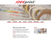 ideeprint.ch Webseite Vorschau