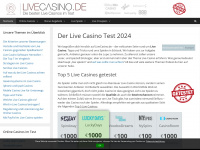 livecasino.de Webseite Vorschau