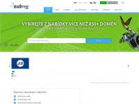subreg.cz Webseite Vorschau