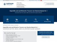 hartmann-tresore.ch Webseite Vorschau