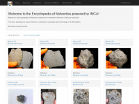 encyclopedia-of-meteorites.com Webseite Vorschau