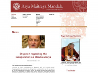 arya-maitreya-mandala.org Webseite Vorschau