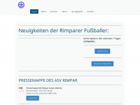 asvrimpar-fussball.de Webseite Vorschau