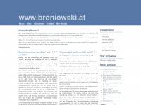 broniowski.at Webseite Vorschau
