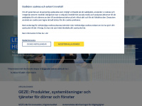 geze.se Webseite Vorschau